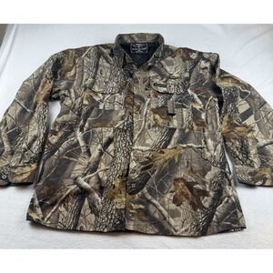 Winchester Shirt Mens Large  Realtree Hardwoods Camo Vented Fishing Hunting
